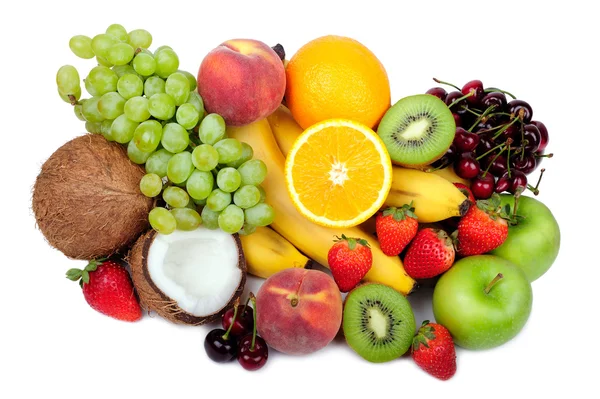Multifruit geïsoleerd op een witte achtergrond — Stockfoto