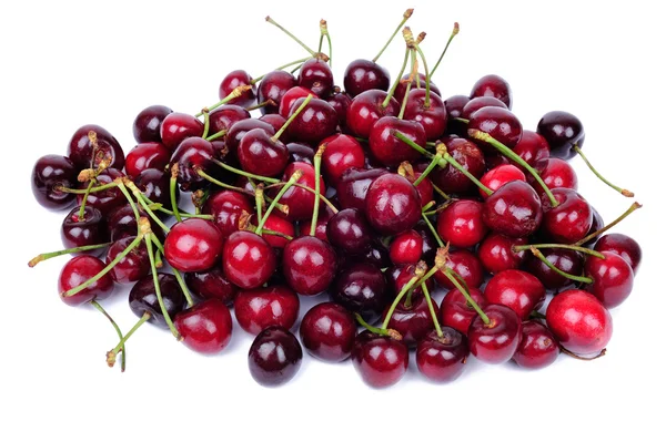 Cherry vruchten geïsoleerd op witte achtergrond — Stockfoto