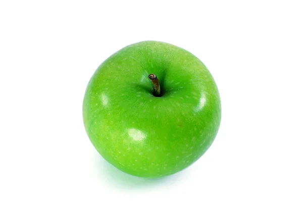 Zöld alma elszigetelt fehér alapon — Stock Fotó