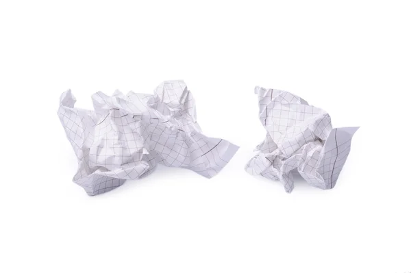 Crumpled paper isolated a on white background — Stock Photo, Image