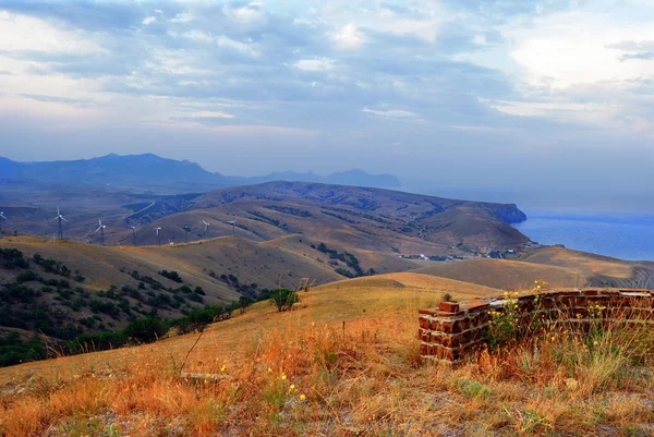 Crimea. Sudak. View from Mount Kokush-kai Royalty Free Stock Photos