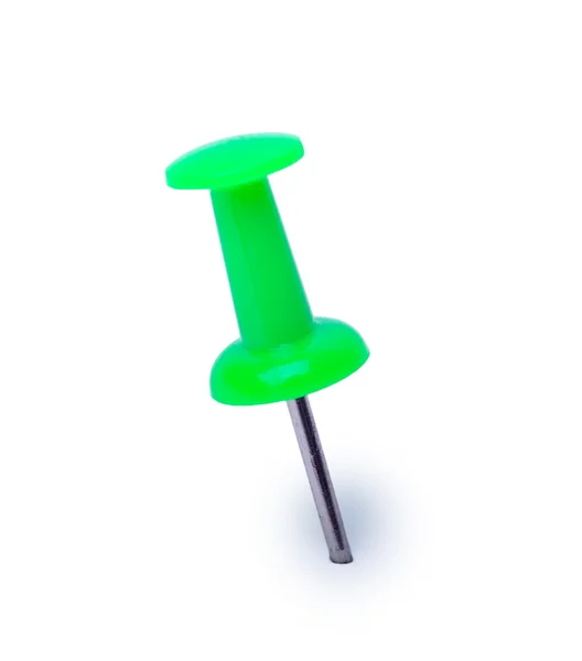 Botão verde isolado em um fundo branco — Fotografia de Stock