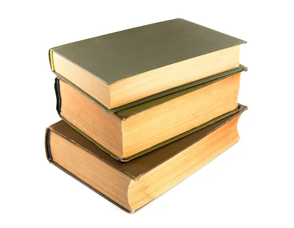 Stack di vecchio libro isolato su uno sfondo bianco — Foto Stock
