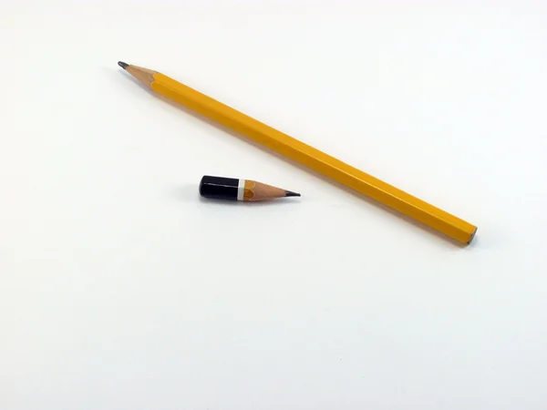 Long pencil and short one Stock Photo