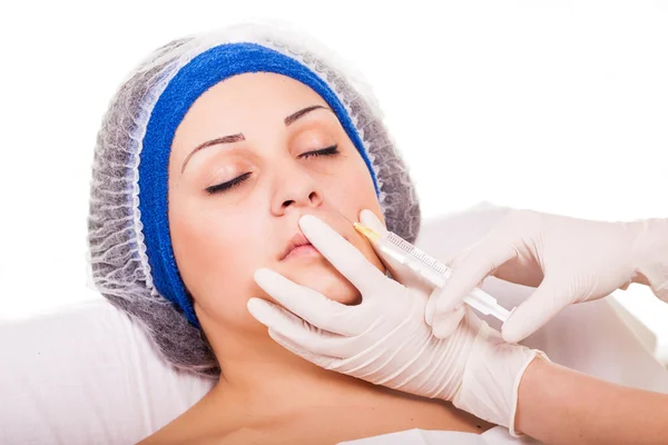 Procedimiento cosmético Botox inyectables Fotos de stock