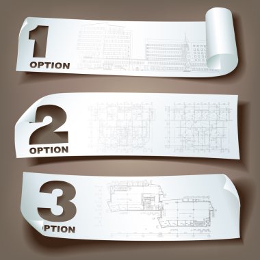 Set of Architectural Web Banners clipart