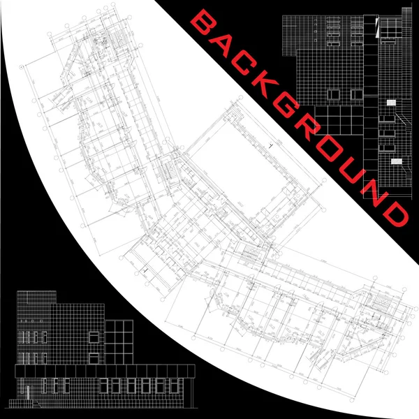 Conceptuele architecturale achtergrond (vector) — Stockvector