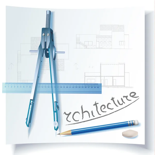 Símbolo arquitectónico. Fundo vetorial — Vetor de Stock