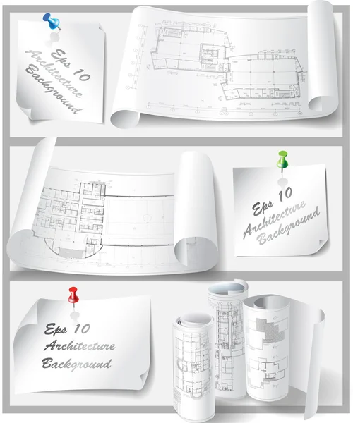 Set di elementi di progettazione architettonica — Vettoriale Stock