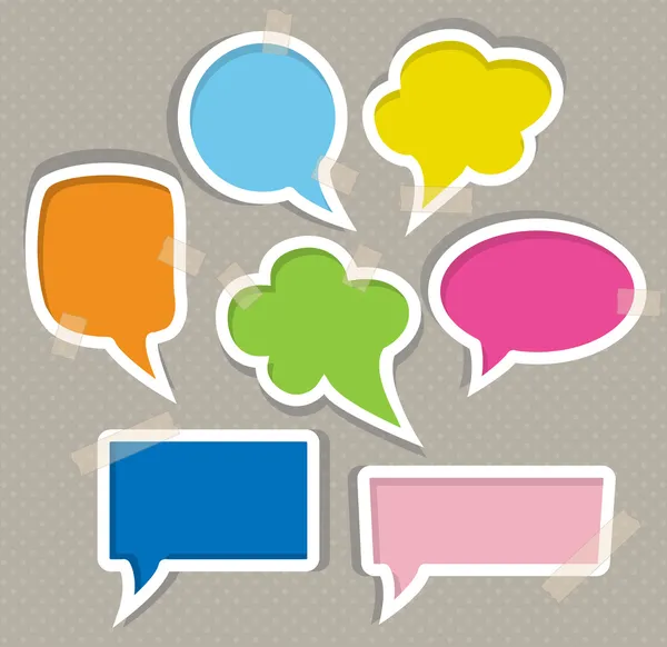 Set of colorful speech bubbles — Stock Vector