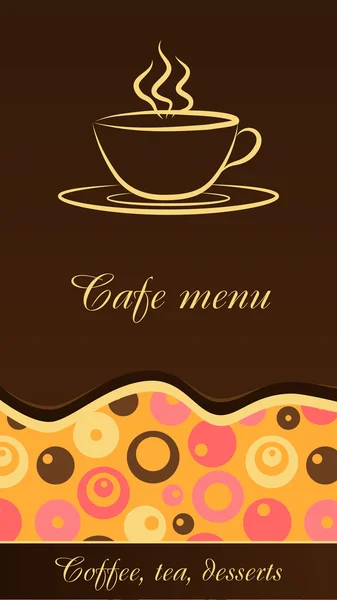 Projeto de um menu de café . — Vetor de Stock