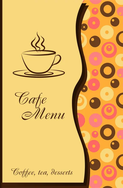 Diseño de un menú de café . — Archivo Imágenes Vectoriales