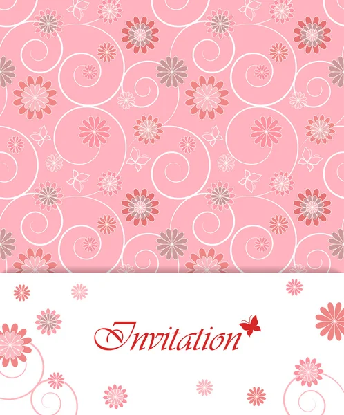 Design de cartão floral para cartão de saudação, convite, menu, capa ... — Vetor de Stock