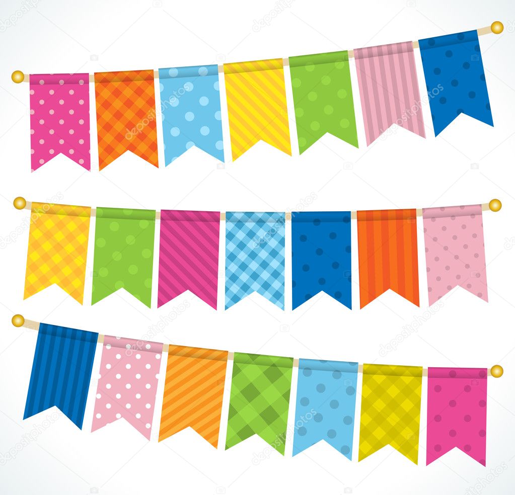 Vector bunting flags