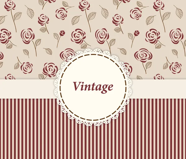 Diseño de tarjeta vintage para tarjeta de felicitación, invitación, menú, cubierta ... — Archivo Imágenes Vectoriales