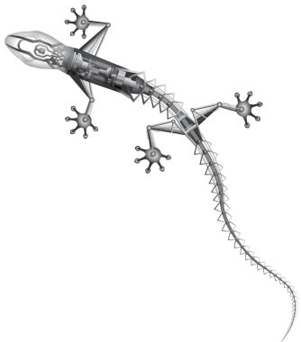 Robot lizard clipart