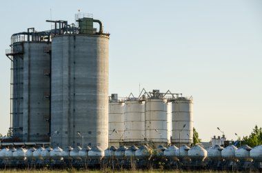 Industrial cement silo clipart