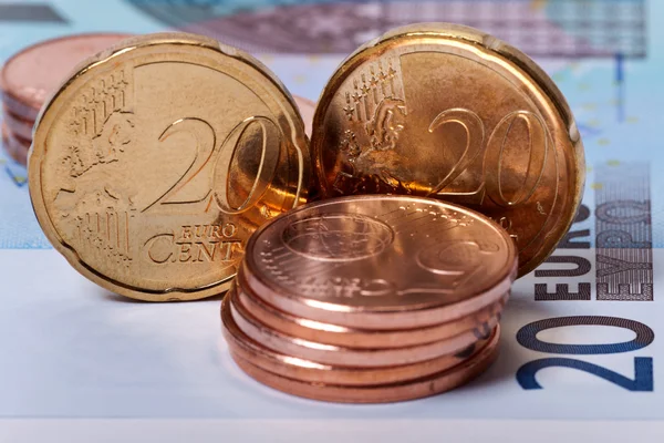 Shiny Euro Coins — Stock Photo, Image