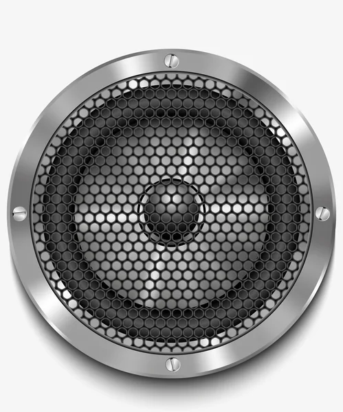 Pictogram luidspreker vector. Audio luidspreker. stereo-installatie, geluid, radio, volume, dolby illustratie. — Stockvector