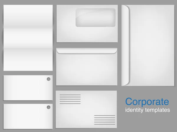 Set of corporate identity templates vector illustration — Stock Vector