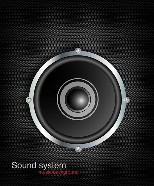Abstrakter Hintergrund mit Lautsprecher und Musikbar — Stockvektor