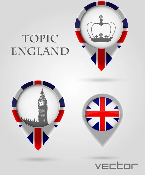 stock vector Topic England Map Marker