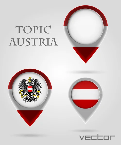 Konu Avusturya harita işareti — Stok Vektör