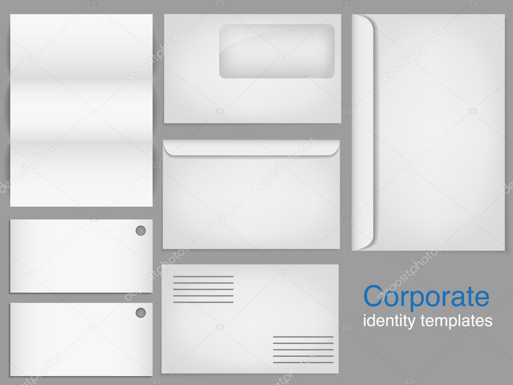 Set of corporate identity templates vector illustration