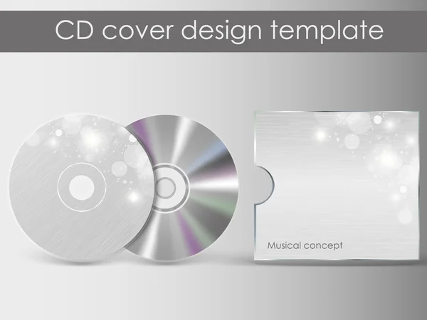 stock vector CD Cover Design with 3D Presentation Template | Everything is Organized in Layers Named Accordingly | To Change the Cover Design use the Cd and Cover Design Layers