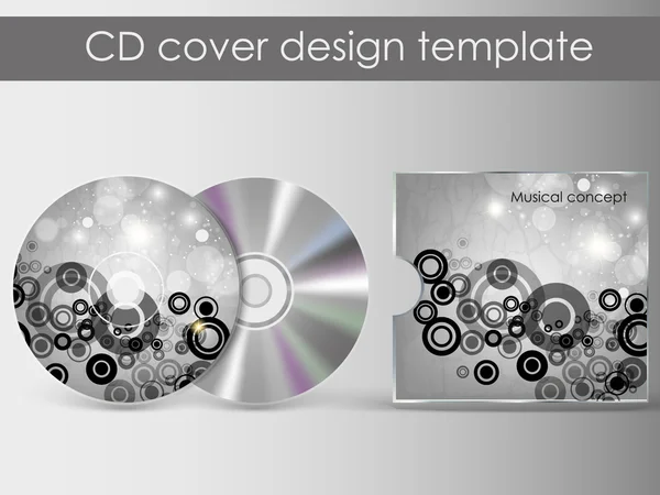 CD Cover Design met 3d presentatiesjabloon | Alles is georganiseerd in lagen met de naam dienovereenkomstig | Als u wilt wijzigen de Cover ontwerp gebruikt de Cd en dekken ontwerp lagen — Stockvector