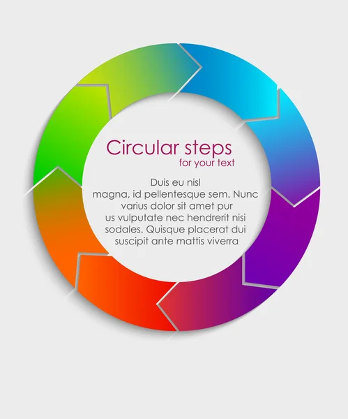 Vektorové barevné šipky kruh — Stockový vektor