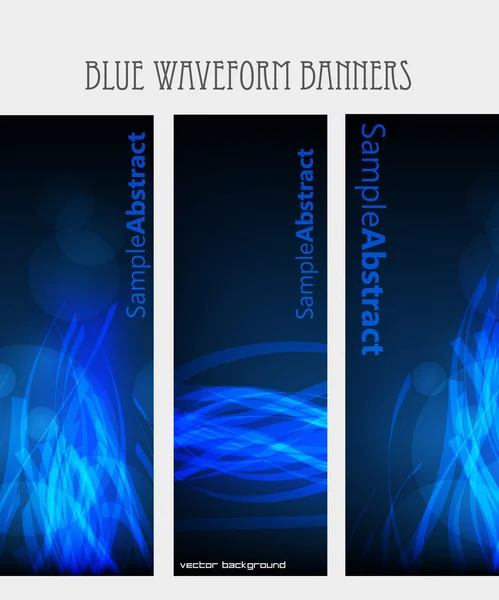 Blauer Wellenform-Vektor-Hintergrund — Stockvektor