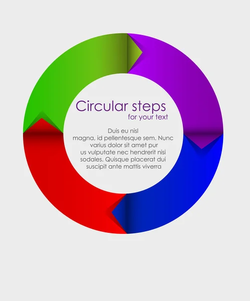 Vector colorful arrows circle — Stock Vector