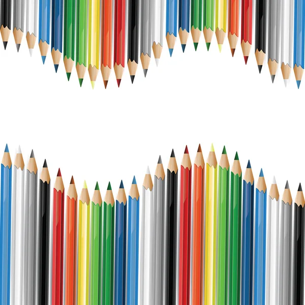 Ołówki kolorowe tło — Wektor stockowy