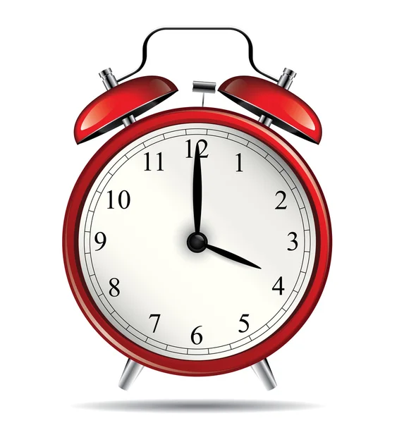 Red alarm clock — Stock Vector