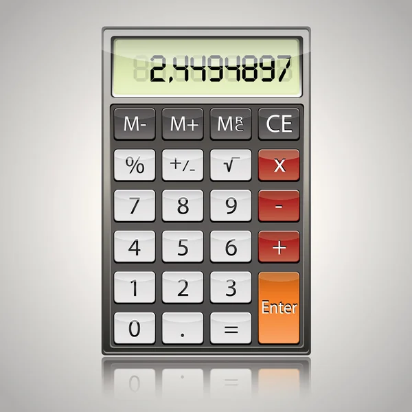 Lesklý kalkulačka — Stockový vektor