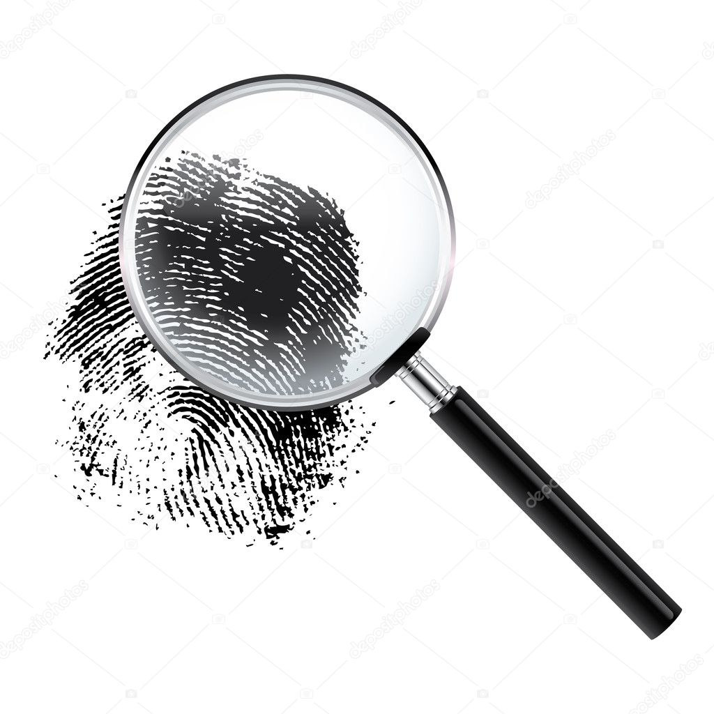 Fingerprint under a magnifier