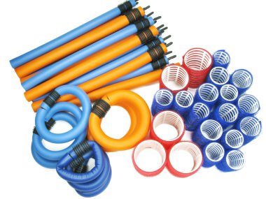 Set of hair rollers clipart