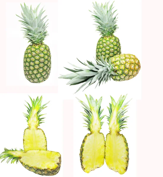 Tagliare ananas posizioni diverse — Foto Stock