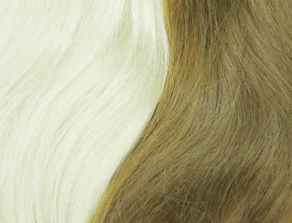 Włosy blond i czarny jako tekstura tło — Zdjęcie stockowe