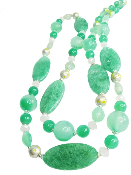 Perline preziose verdi — Foto Stock