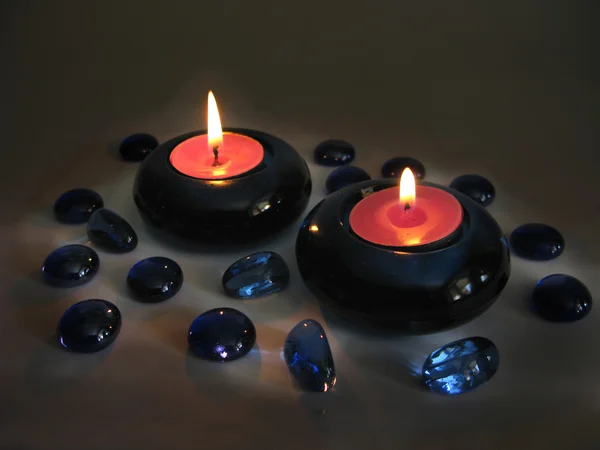 Wellness vonné aroma svíčka — Stock fotografie
