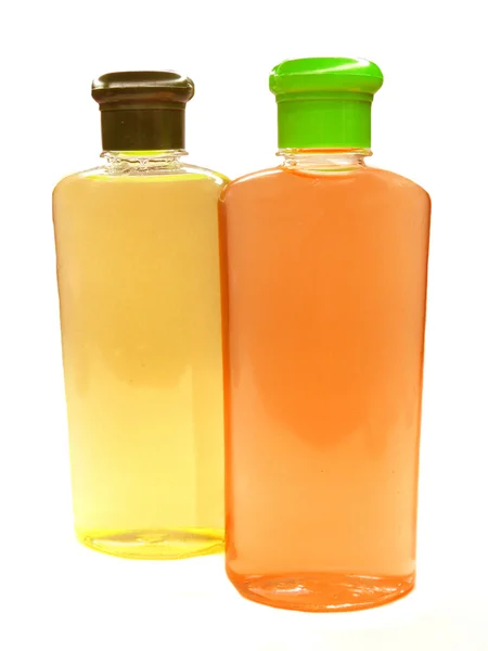 Dvě lahve šamponu — Stock fotografie