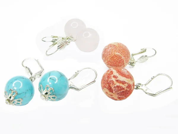 Round earrings jewelery — Stock Photo, Image