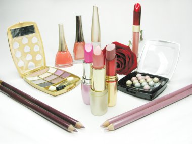 Cosmetic set for makeup clipart