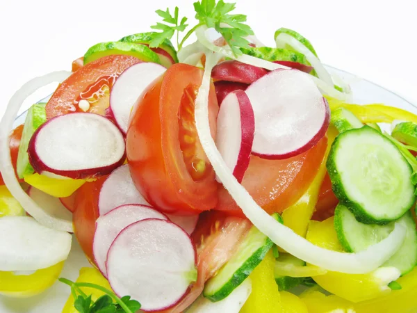 Salade de légumes frais gros plan — Photo