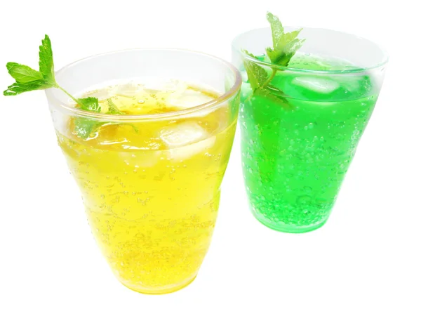 Groene en gele limonade — Stockfoto