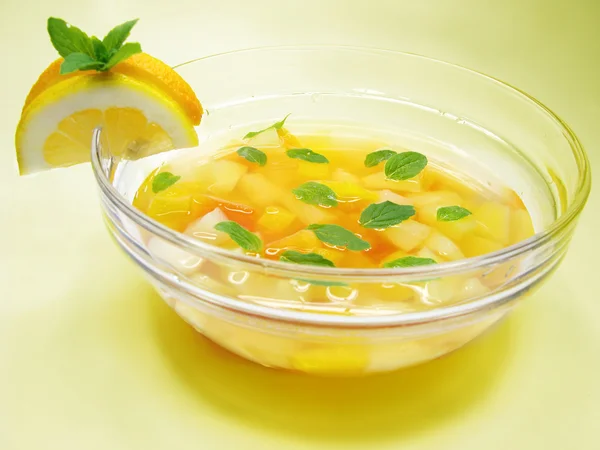 Punch cocktail drink with fruit — Stock Photo, Image