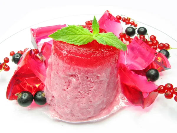 Gyümölcs rózsaszín fagylalt — Stock Fotó