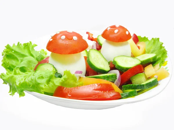 Креативный овощной салат — стоковое фото